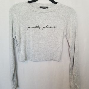 Forever 21 Long Sleeve Crop Top